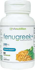 Fenugreek+ 1400mg Extra Strength - 60 Cápsulas de Fenogreco para Equilibrio Hormonal y Energía