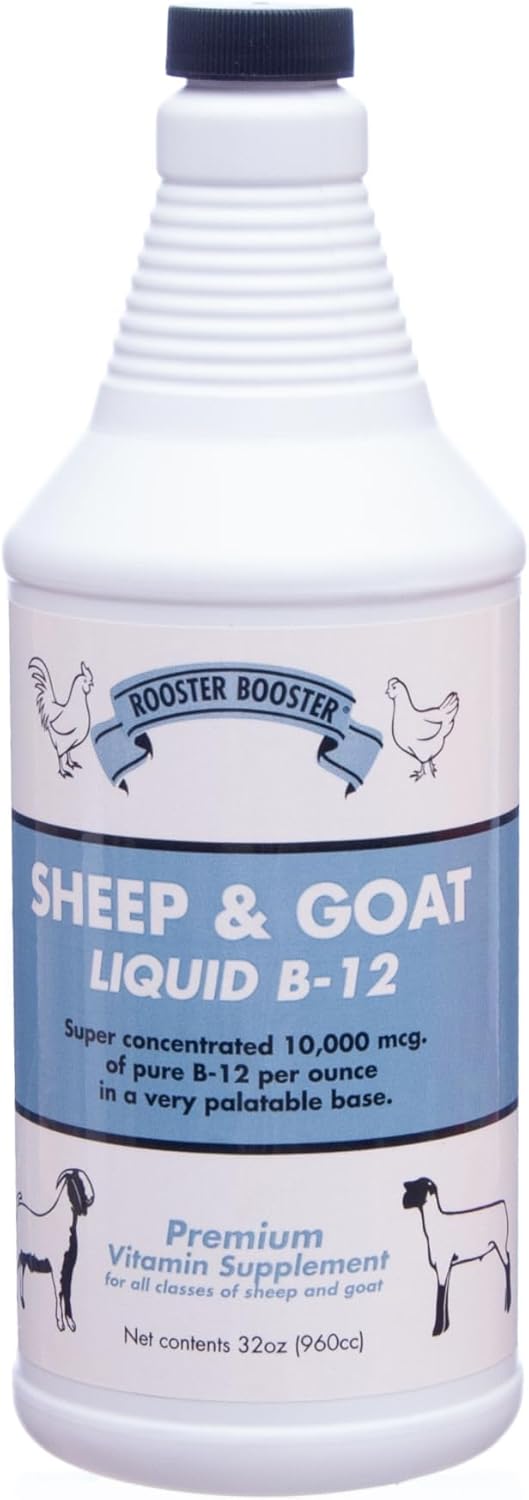 Rooster Booster B-12 Líquido para Ovejas y Cabras, 32 oz (946 ml)