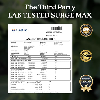 Mars Surgemax - Cápsulas Naturales con Shilajit y Safed Musli, 60 Cápsulas