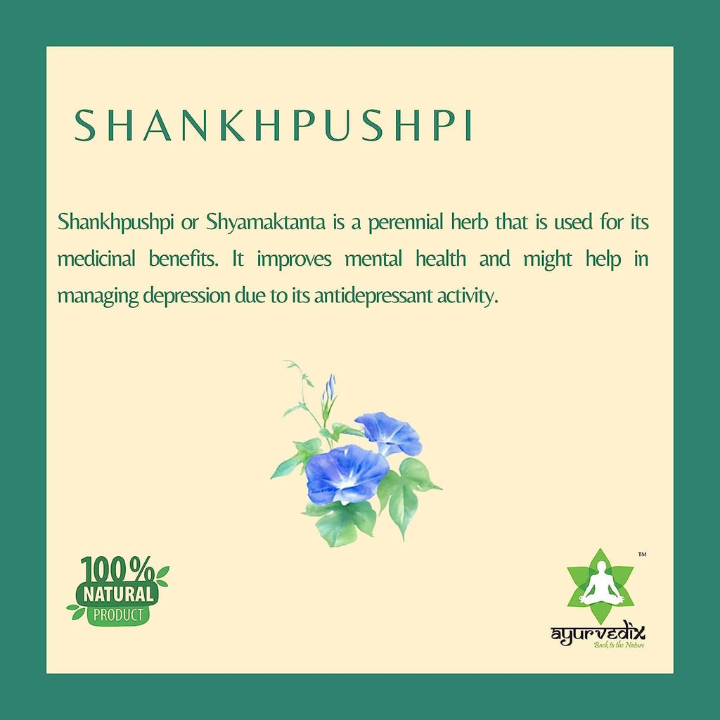 Ayurvedix Shankhpushpi Ark 3-Pack | Hidrolato puro de Shankhpushpi | Apoyo para la salud cerebral, la memoria y la concentración