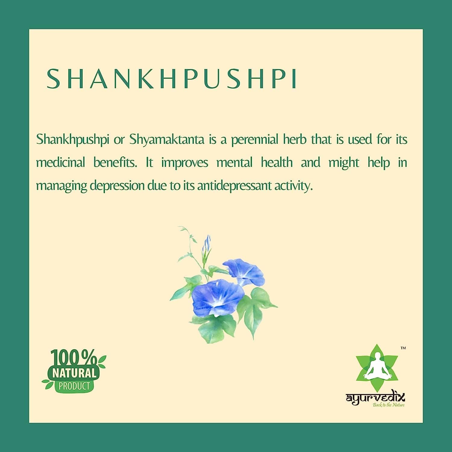 Ayurvedix Shankhpushpi Ark 3-Pack | Hidrolato puro de Shankhpushpi | Apoyo para la salud cerebral, la memoria y la concentración