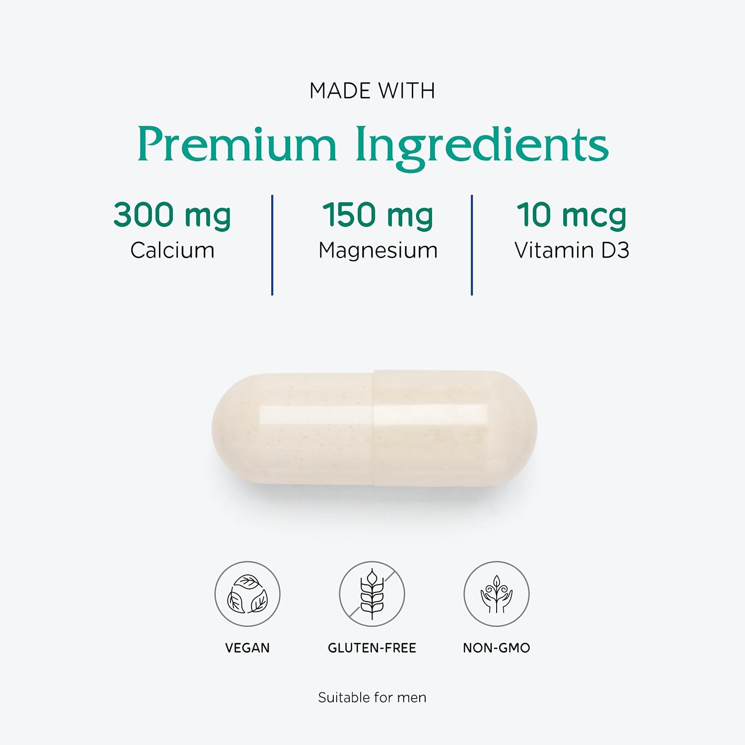Vitanica OsteoBlend – Soporte Óseo, Vegano, 120 Cápsulas
