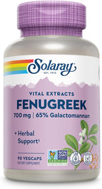 SOLARAY Fenugreek Seed Extract 700 mg - Vegan Capsules with 65% Galactomannan - 90 Capsules