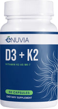 Enuvia D3+K2 - Vitamina D3 y K2 con Bioperine - 60 Cápsulas Veganas