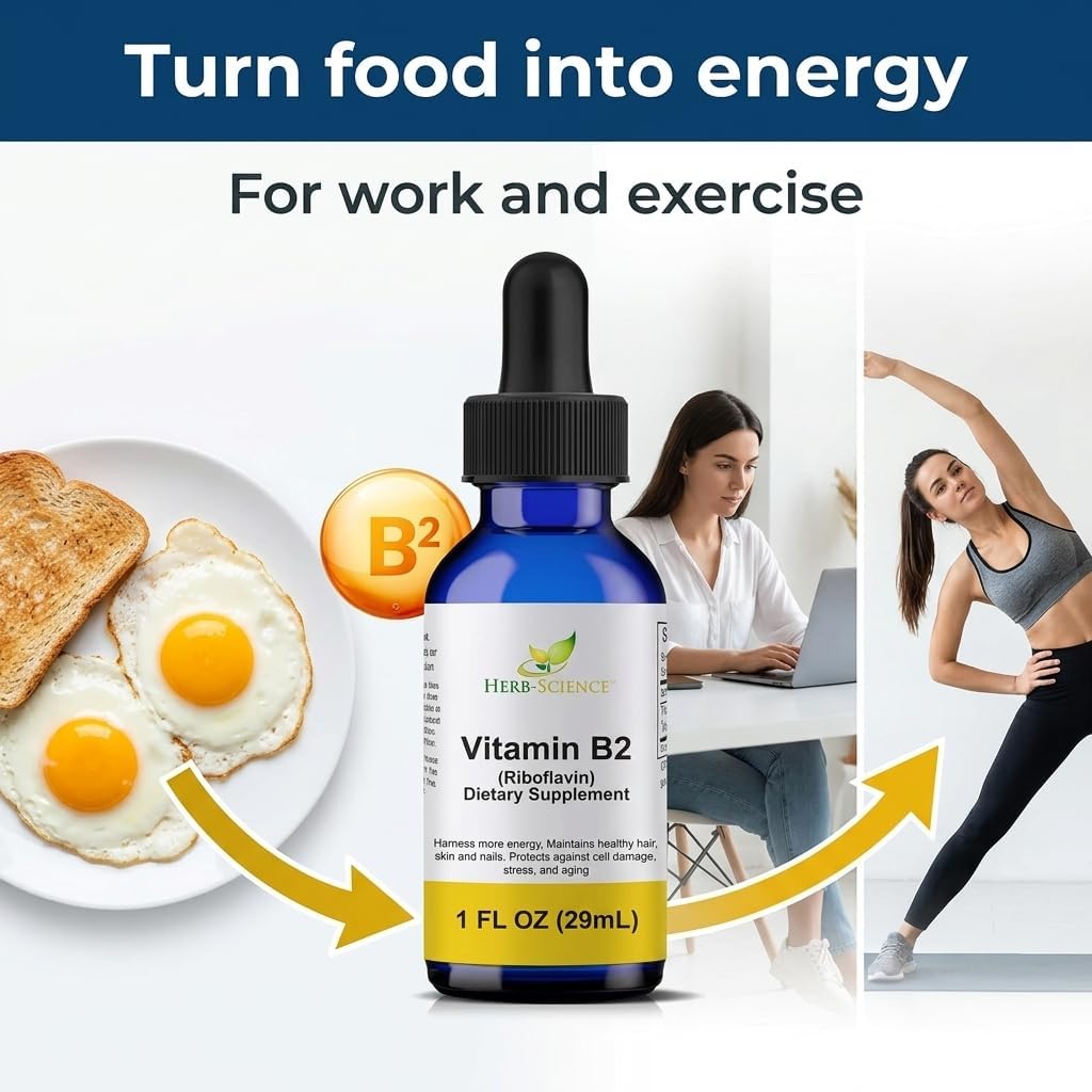 Herb-Science Vitamina B2 (Riboflavina) en Gotas - 30 ml