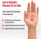 Nordic Naturals Gomitas de Vitamina D3 para Niños, Sabor Sandía Salvaje - 60 Gomitas - 400 UI