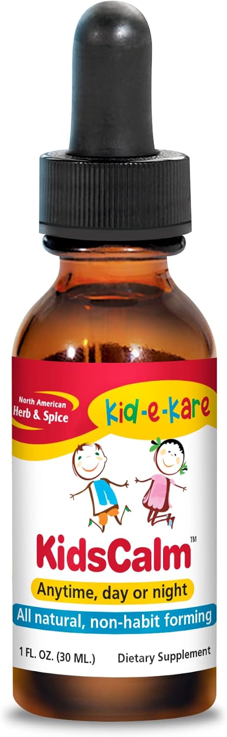 NORTH AMERICAN HERB & SPICE kid-e-kare KidsCalm - 1 fl oz - Apoyo al descanso y al sistema nervioso - Fórmula natural - 172 dosis