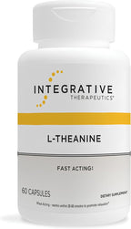 Integrative Therapeutics L-Teanina - Complemento Alimenticio de Aminoácidos para Estrés y Relajación - Vegano, Sin Gluten - 60 Cápsulas
