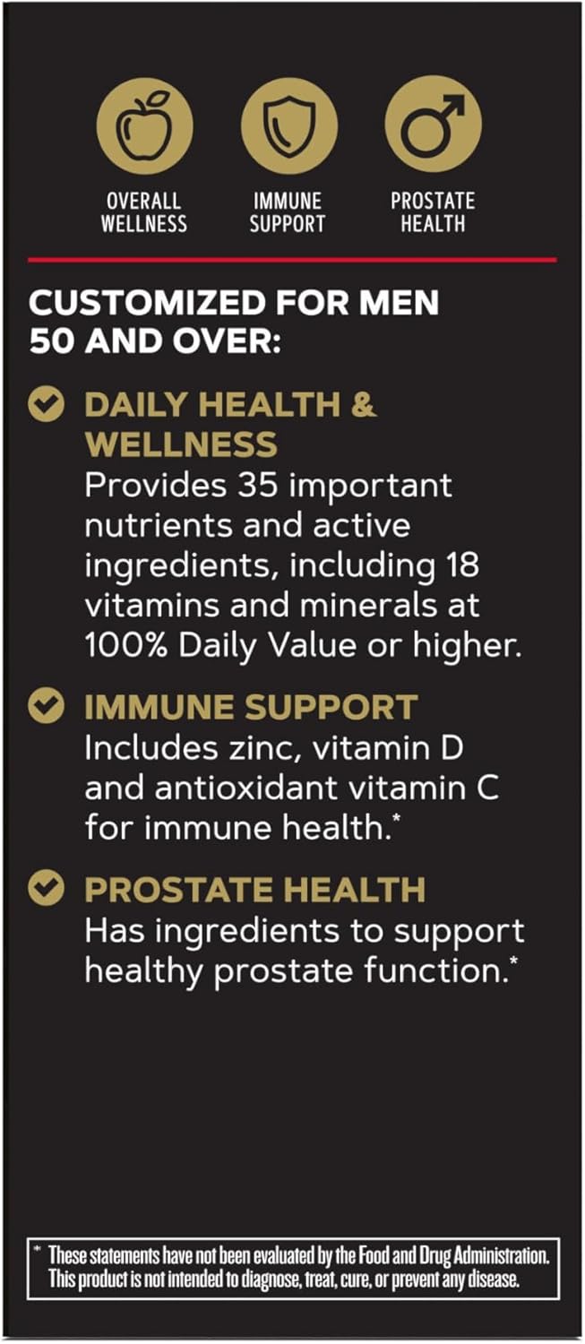 GNC Mega Men 50 Plus Multivitamínico para Hombres - 1 Comprimido Diario