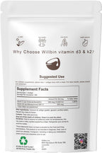 Willbin - Vitamina D3 10000 UI + K2 MK-7 200 mcg - 300 Cápsulas Blandas