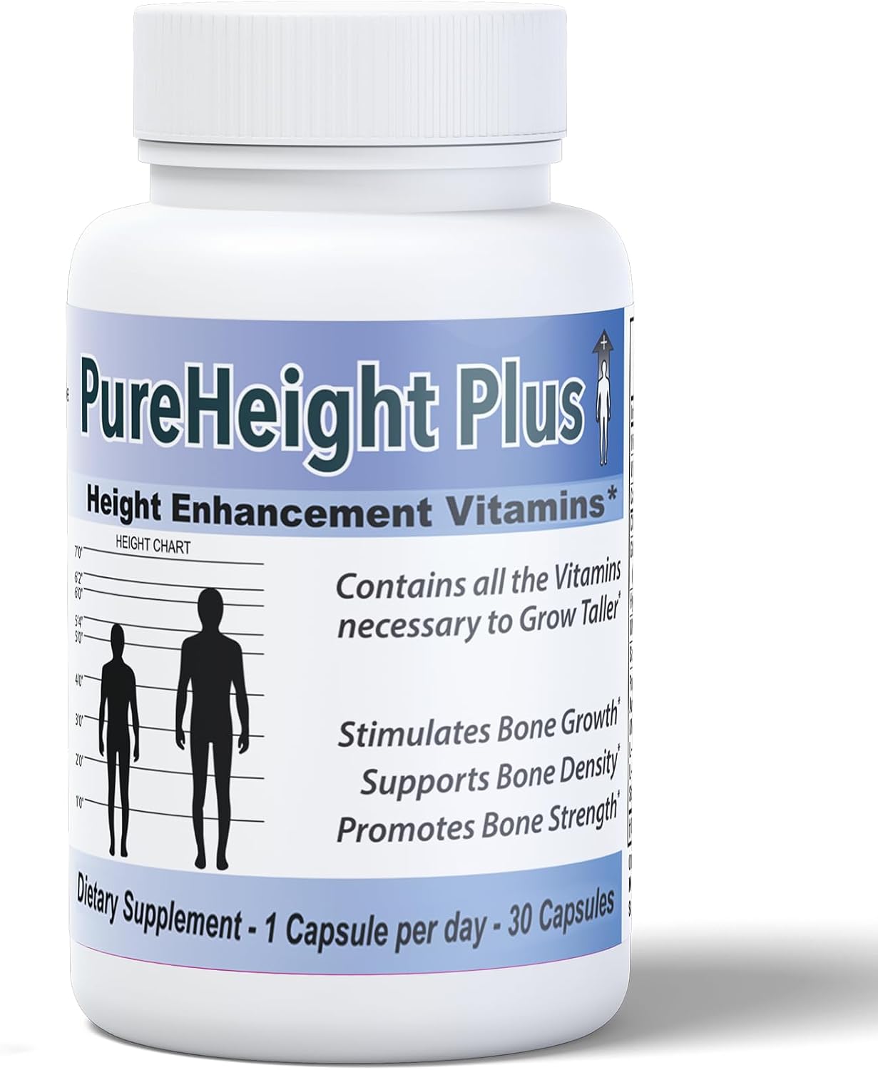 PureHeight Plus - Suplemento de vitaminas y minerales para la salud ósea