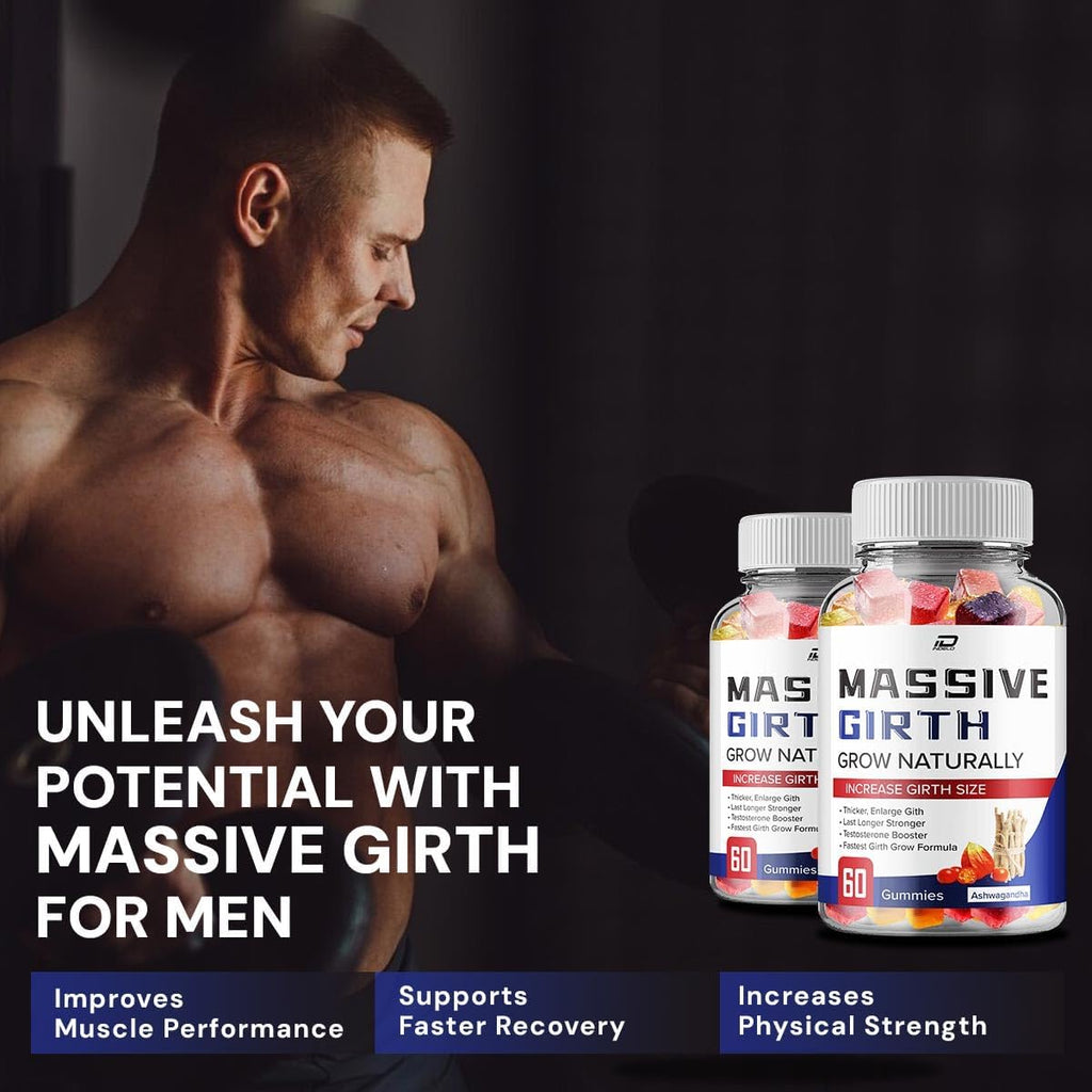 Massive Girth Gummy for Men - Gominolas de Cáñamo (60 uds)