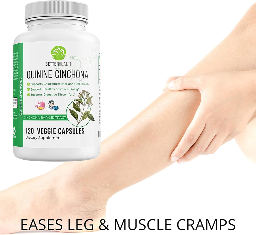 Better Health Quinine Cinchona Bark Extract - 500 mg, 120 Cápsulas