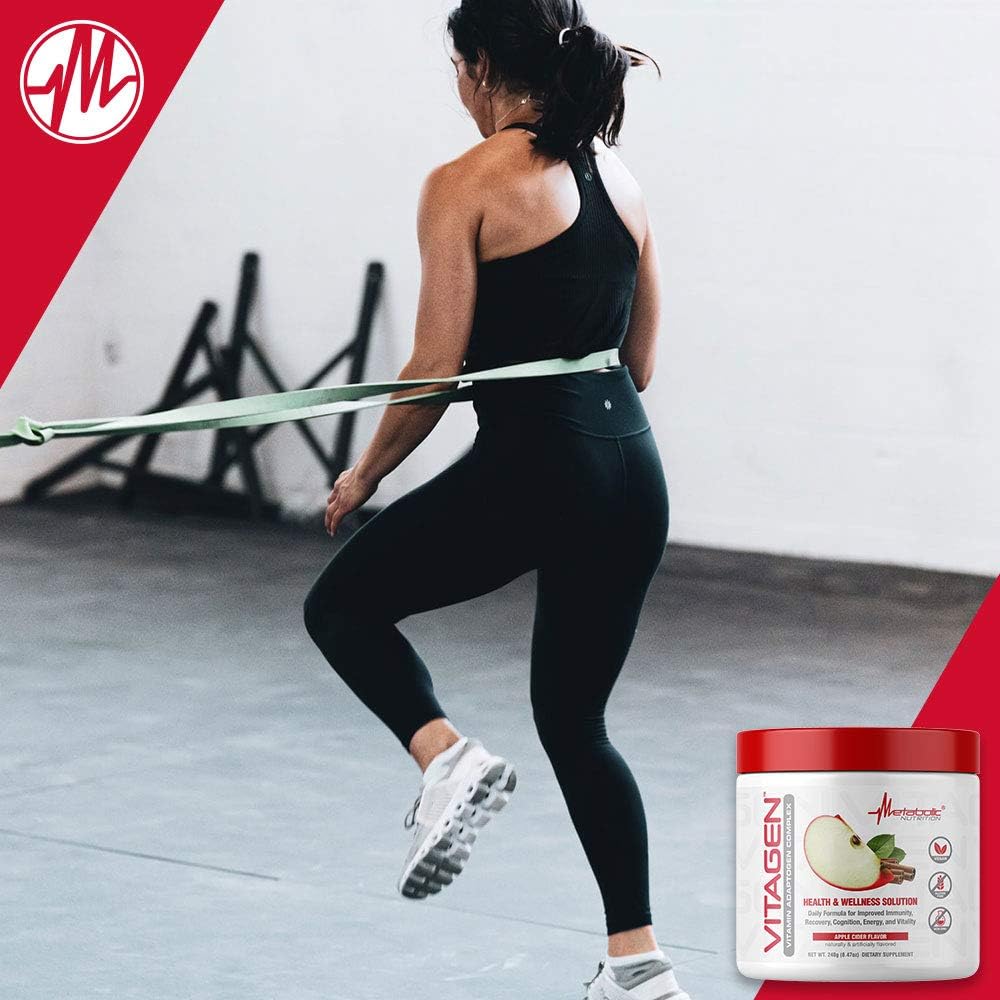 Metabolic Nutrition Vitagen, Complejo Vitamínico y Adaptógeno, 240 g (Sidra de Manzana)