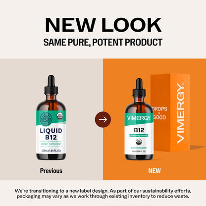 Vimergy Suplemento Líquido de Vitamina B12 – Metabolismo normal de la homocisteína: Ayuda a mantener niveles – Image 6