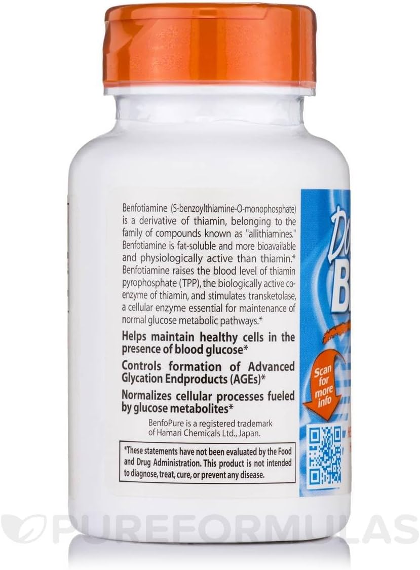 Doctor's Best - Best Benfotiamine (150 mg) 120 Cápsulas Vegetales