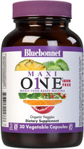 Bluebonnet Maxi One Complete Multivitamin with Enzymes and Minerals, 30 Vegetable Capsules