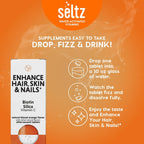 Seltz Comprimidos Efervescentes Cabello, Piel y Uñas – Biotina, Vitamina C y Silicio – 6 Pack
