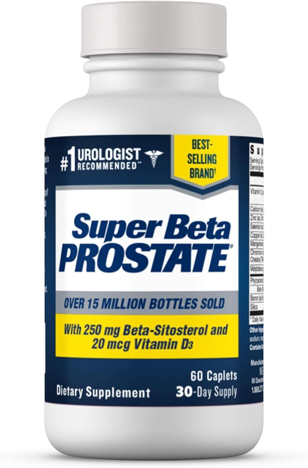 Super Beta Prostate - Suplemento para la Salud de la Próstata con Beta Sitosterol, 60 Cápsulas