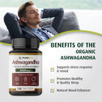 PRATIC LINE Ashwagandha Cápsulas 3000 mg - 120 Cápsulas Veganas con Polvo y Extracto de Raíz Orgánica. Sin Gluten. Hecho en EE. UU.