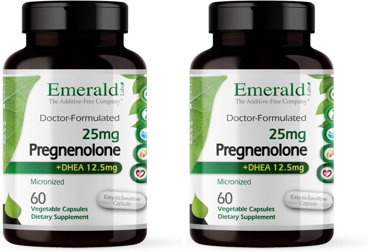 Emerald Labs Pregnenolona 50mg con DHEA 25mg - 60 Cápsulas
