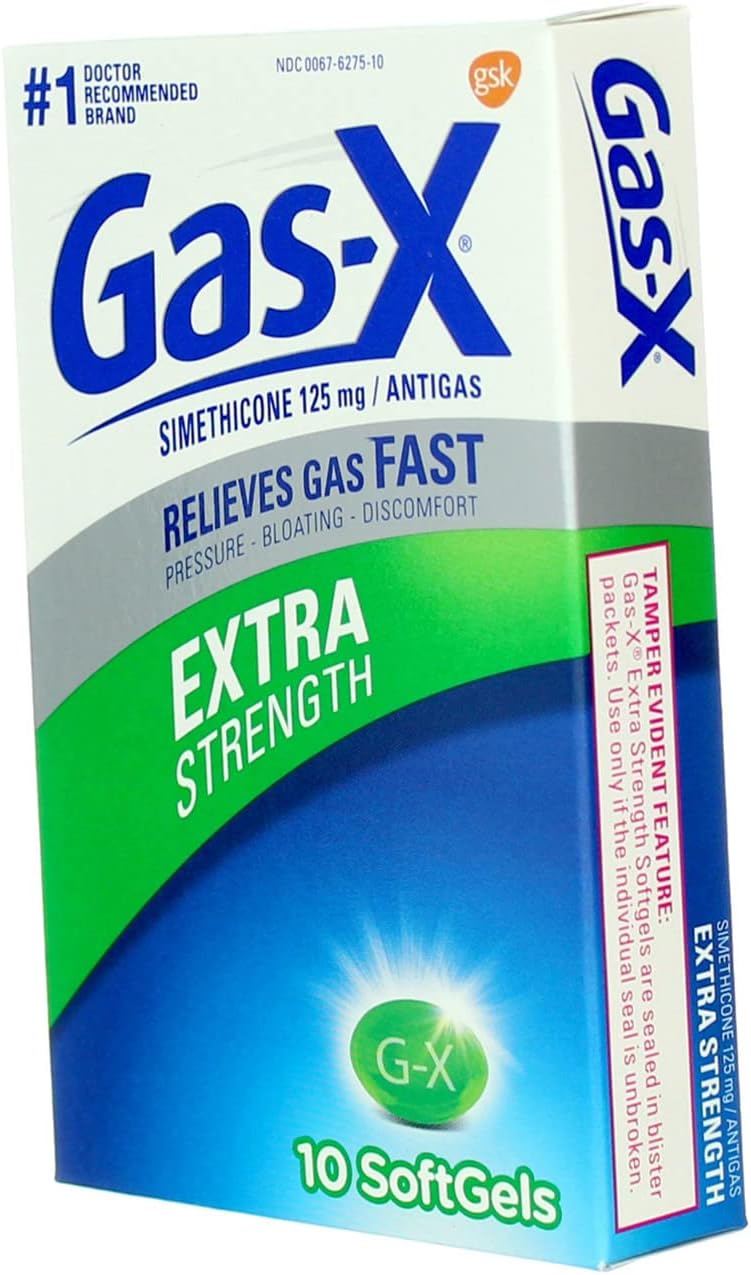 Novartis Gas-X Extra Strength Antigas - 10 Cápsulas Blandas