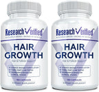 Research Verified Hair Growth Support - con Biotina, Saw Palmetto y Vitaminas - 360 Cápsulas (6 Meses)