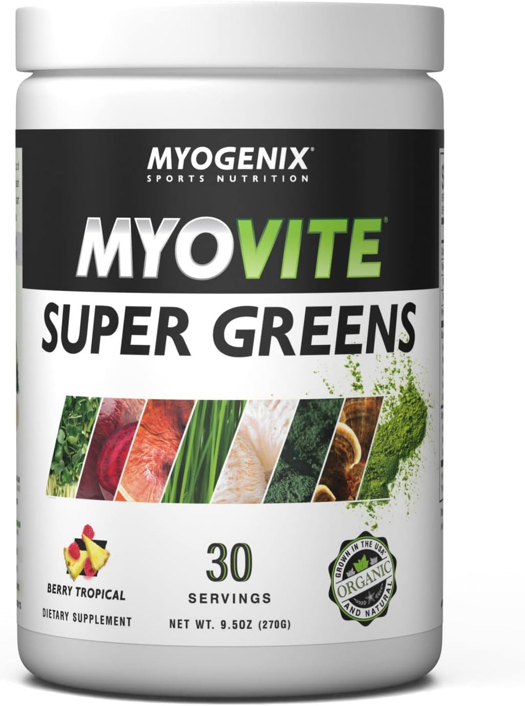 Myogenix MyoVite Super Greens – Suplemento Verde en Polvo, 30 Servicios