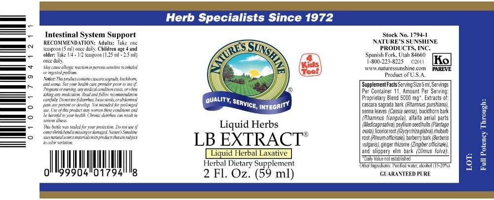Nature's Sunshine LB Extracto 2 Fl Oz