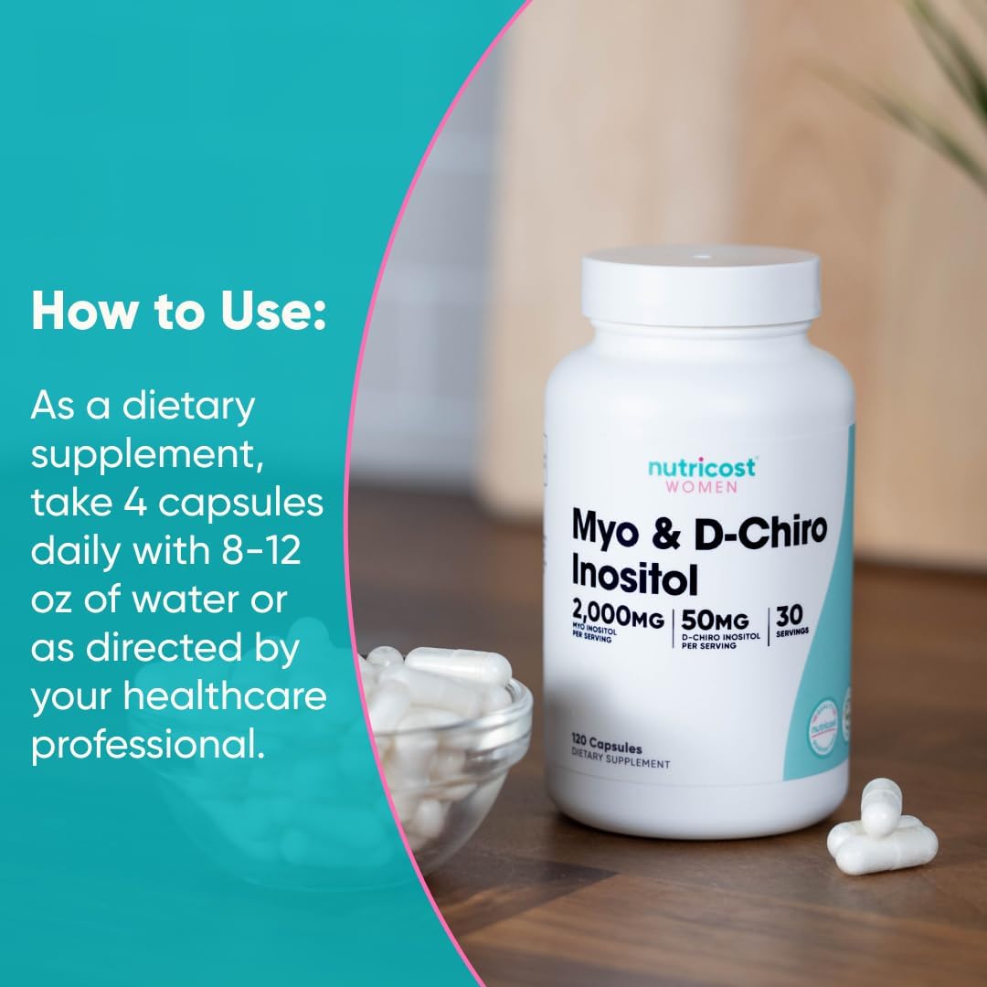 Nutricost Myo Inositol & D-Chiro Inositol 2000mg, 120 Cápsulas