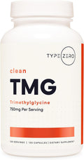 Type Zero Clean TMG Trimethylglycine Cápsulas (120 dosis) - No transgénicos, Sin gluten