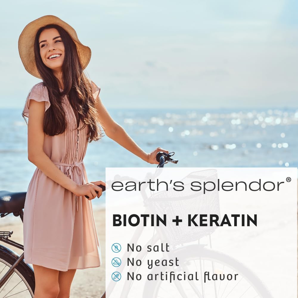 Earth's Splendor Biotina 10.000 μg + Queratina 25 mg