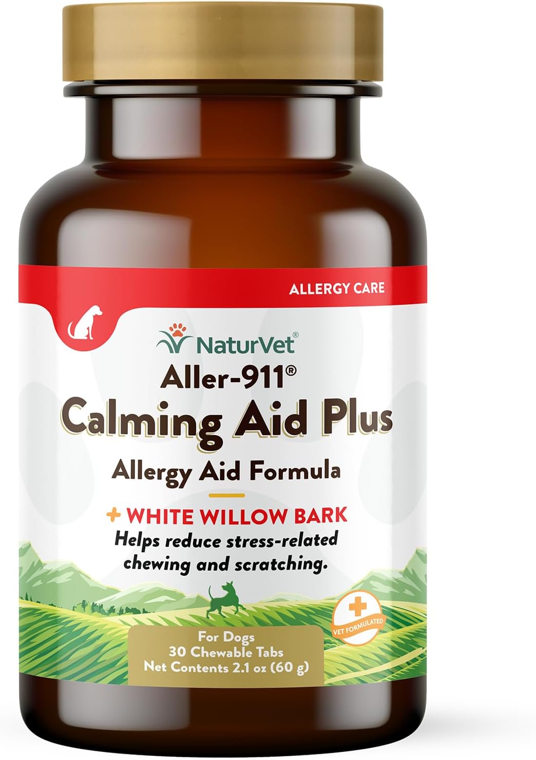NaturVet Hemp Allergy Aid Suplemento para Alergias en Perros con Cáñamo, Antioxidantes y Omega-3, 120 masticables blandos