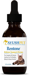 Ayush Pet Rentone - Apoyo Renal para Perros y Gatos, Gotas Líquidas Naturales, 59 ml
