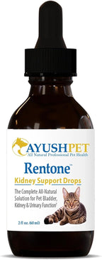 Ayush Pet Rentone - Apoyo Renal para Perros y Gatos, Gotas Líquidas Naturales, 59 ml