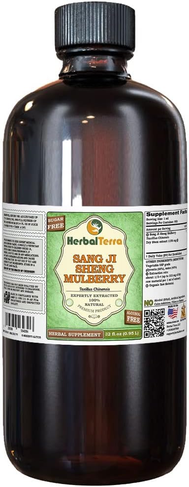Tintura de Sang Ji Sheng (Taxillus Chinensis) - Extracto Líquido de Tallo Seco - 30 Botellas de 60 ml