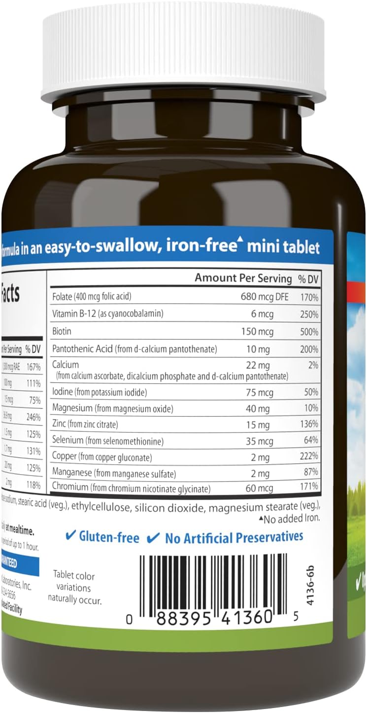 Carlson Mini-Multi Multivitamínico, 250 Comprimidos – Fáciles de Tragar, Vitaminas y Minerales Diarios