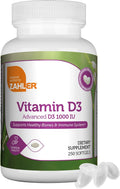 Zahler Advanced Vitamina D3 1000 UI - 250 Softgels
