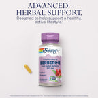 SOLARAY Berberina 500mg - Suplemento Vegano con Berberina HCL de Agracejo Indio - 60 Cápsulas