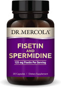Dr. Mercola Fisetina y Espermidina, 30 Cápsulas, 125 mg de Fisetina, No-OGM, Sin Gluten, Sin Soja
