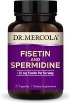 Dr. Mercola Fisetina y Espermidina, 30 Cápsulas, 125 mg de Fisetina, No-OGM, Sin Gluten, Sin Soja