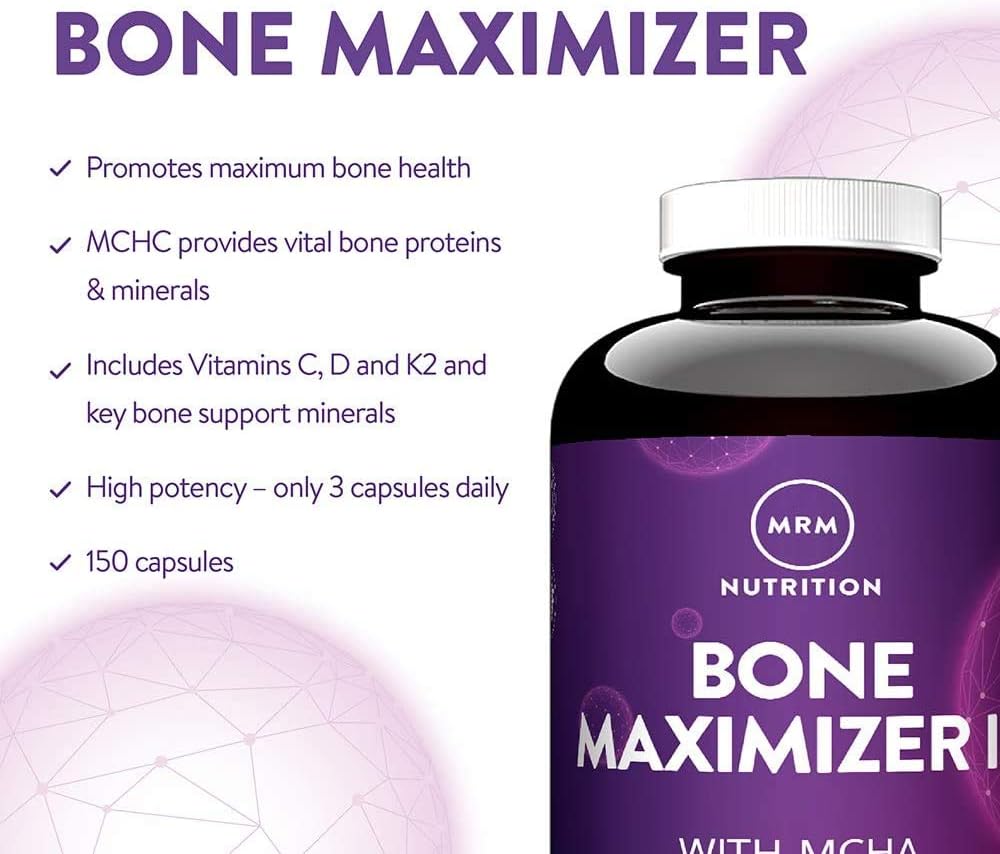 MRM Bone Maximizer III – Suplemento Óseo con MCHC, 150 Cápsulas (Pack de 3)