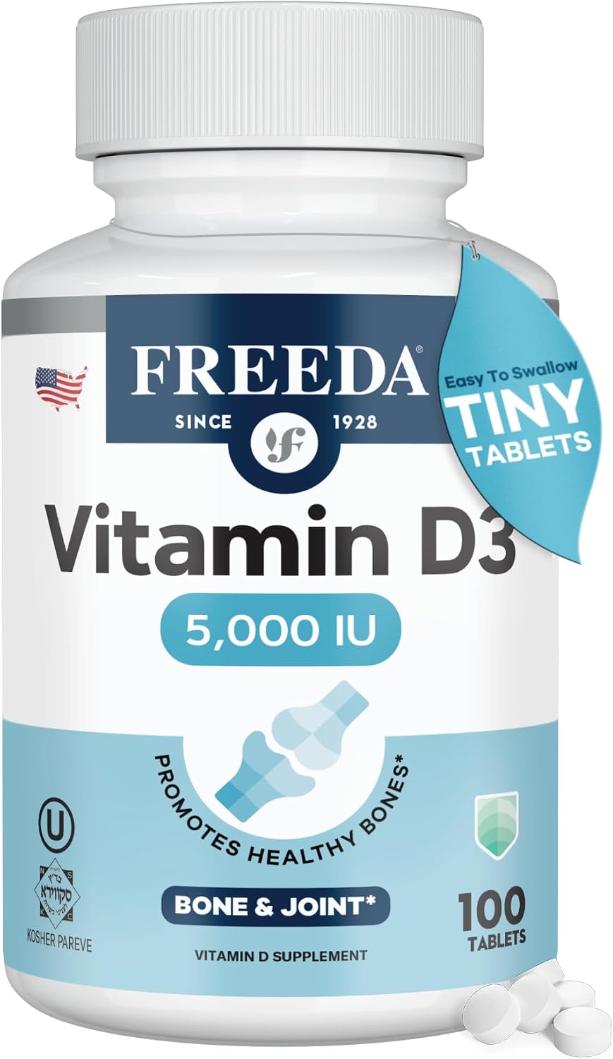 FREEDA Vitamina D3 5000 UI - 250 Comprimidos Kosher