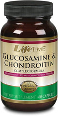 LIFETIME Complejo de Glucosamina Condroitina - 1500mg Glucosamina, 1200mg Condroitina, 60 Cápsulas