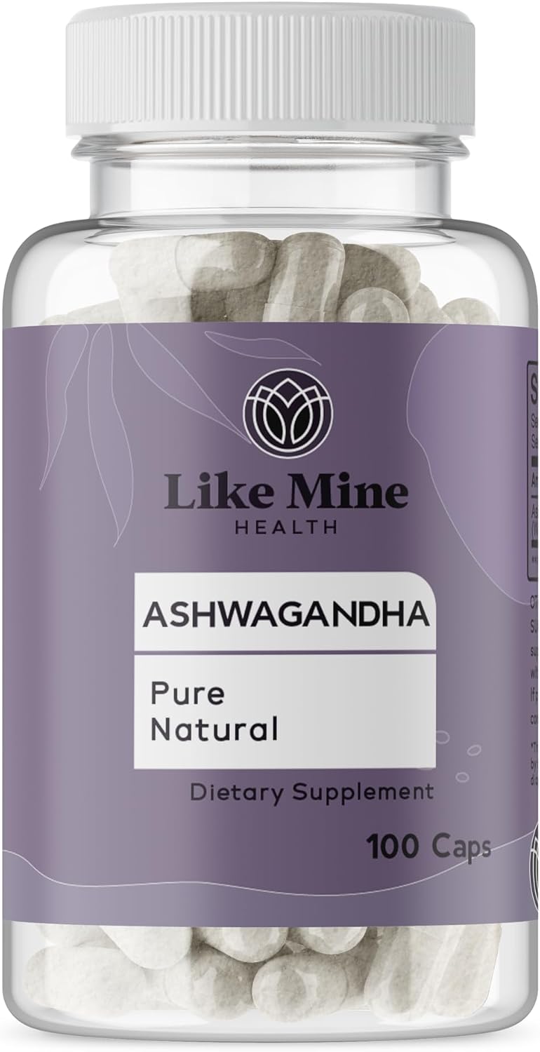 Like Mine Ashwagandha (100 Cápsulas) – Suplemento Herbal Puro y Natural para Mujeres
