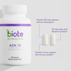 Biote Nutraceuticals ADK 10 - Inmunidad + Cardiovascular (90 Cápsulas)