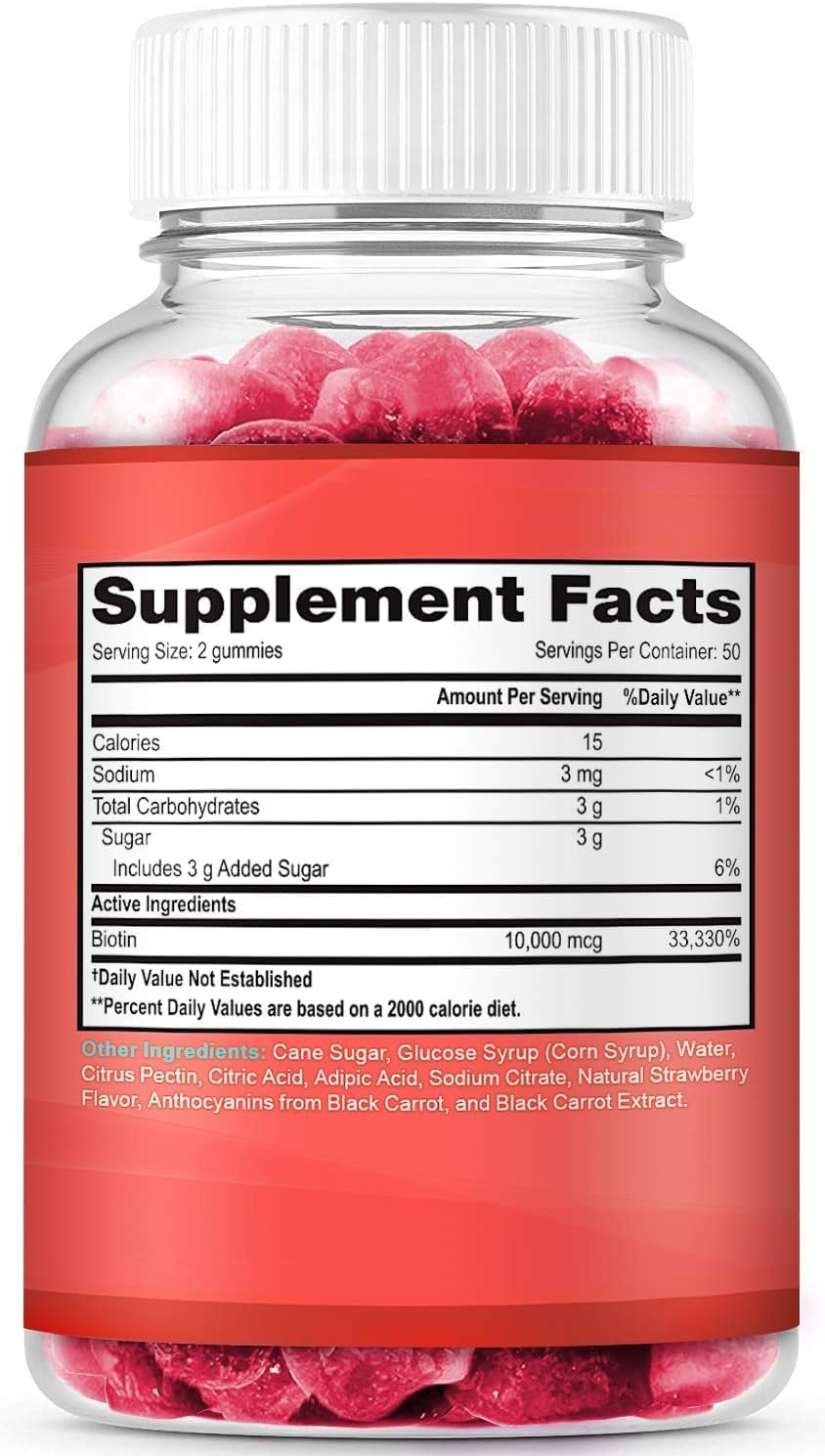 LifeCentric Health Biotina 10000mcg Gominolas Veganas para Adultos