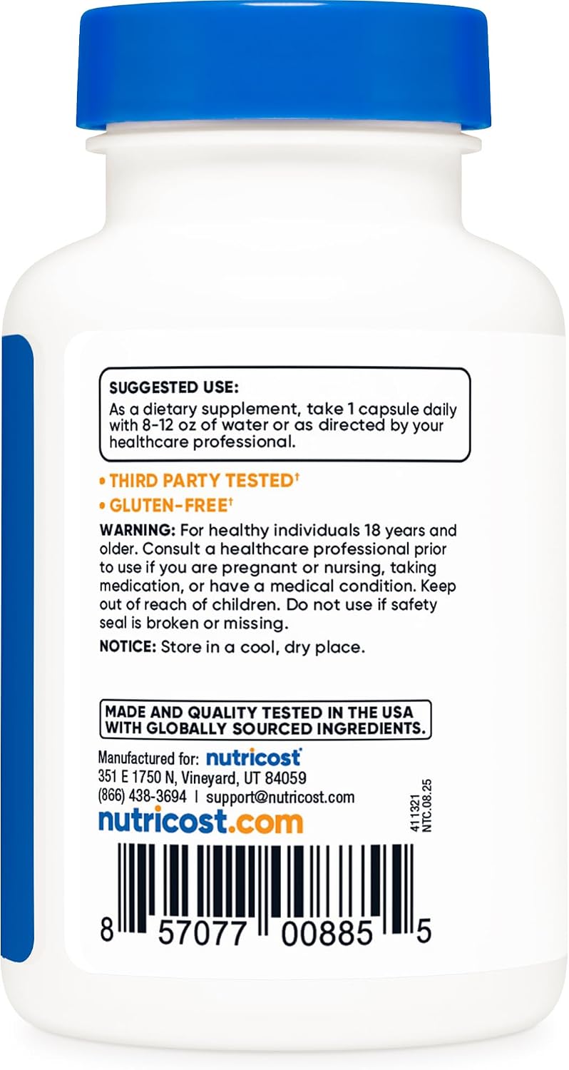 Nutricost Vitamina B1 (Tiamina) 100mg, 120 Cápsulas - Sin Gluten y No-GMO
