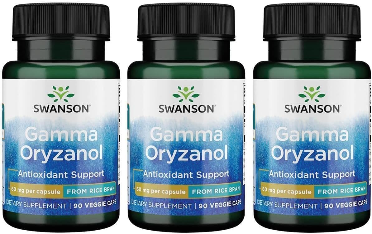 Swanson Gamma Oryzanol 60 mg 90 Cápsulas Vegetales (Pack de 3)