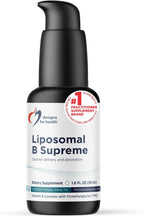Designs for Health Liposomal B Supreme - Complejo B Líquido con Folato, B12, B6, Biotina y TMG - 50 Dosis